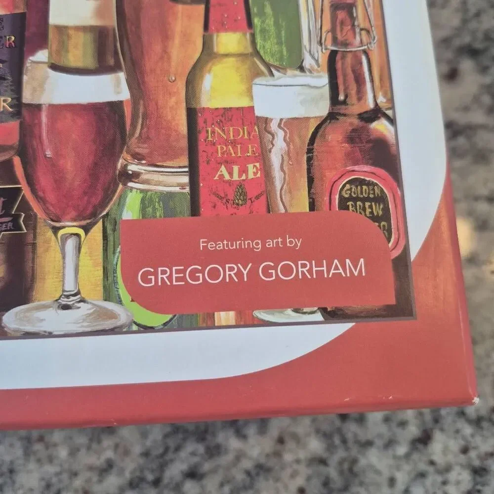 Lang, Crafted Brews 1000 Piece Puzzle by Gregory Gorham, Linen Embossed, NEW